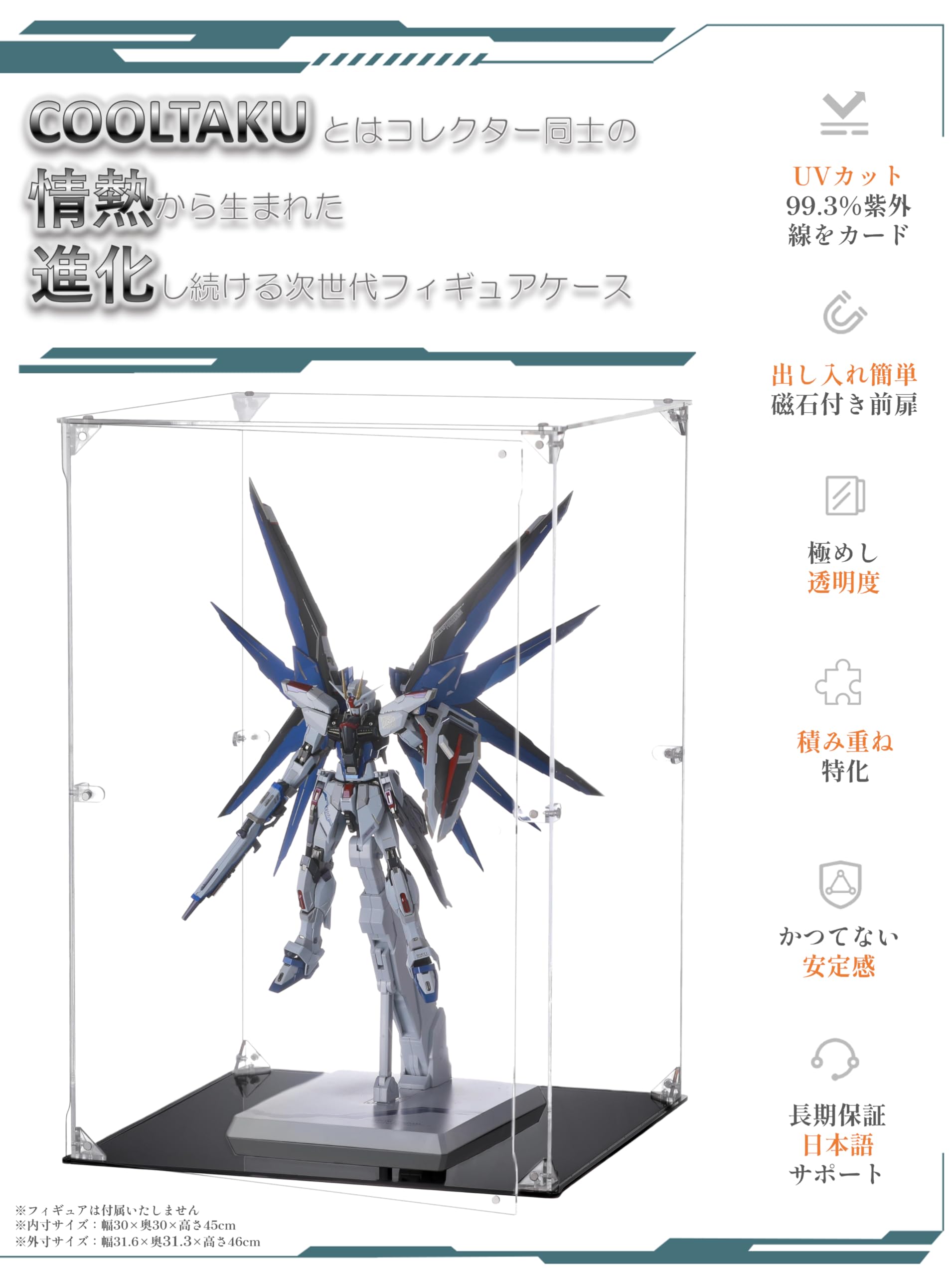 保護ケースのみ　TMNTフィギュア向けUVカット付きケース5個セット ブリスター Amazon.co.jp: COOLTAKU フィギュアケース UVカット アクリル