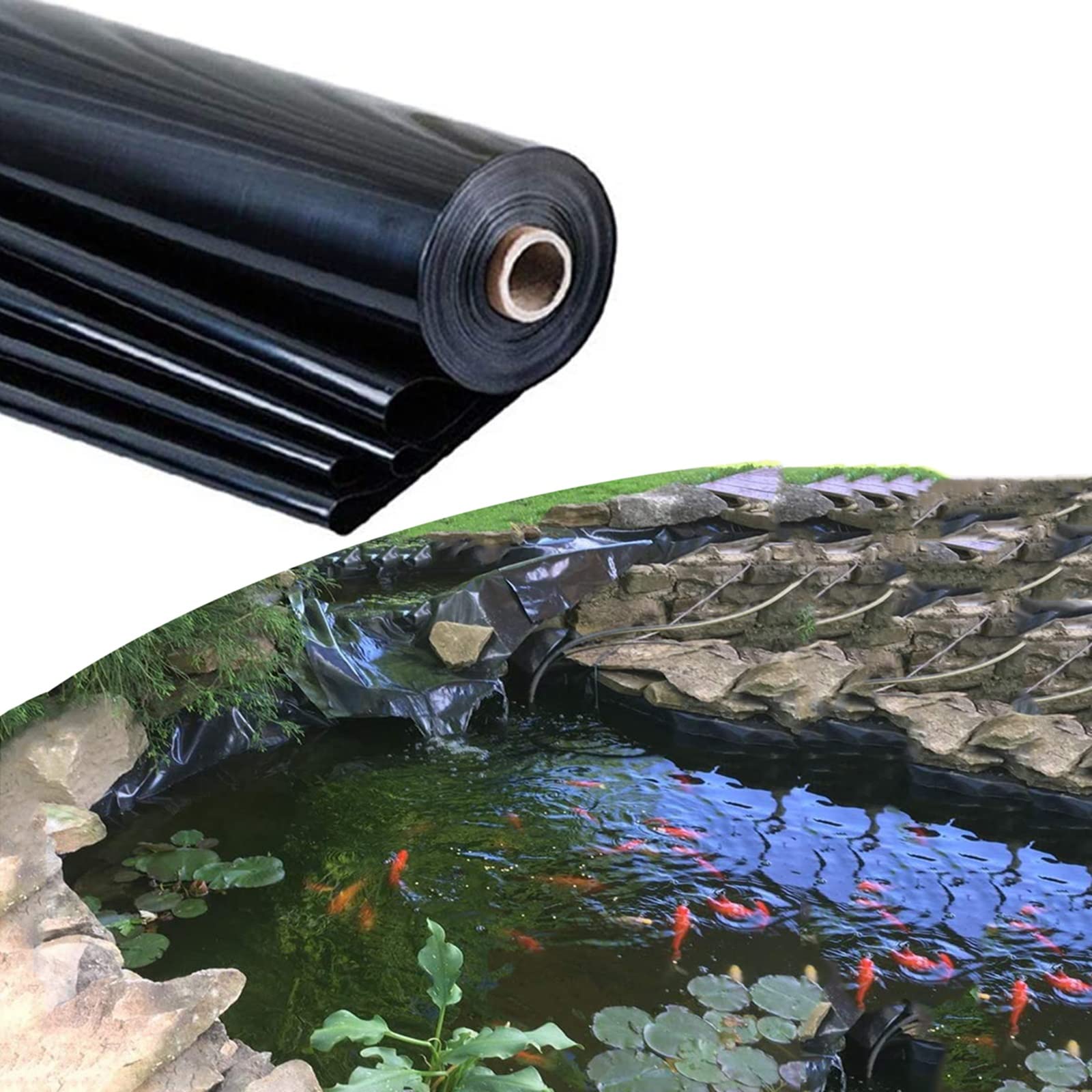 Bâche de bassin en caoutchouc 8mm étanche pour petite piscine et étang extérieur