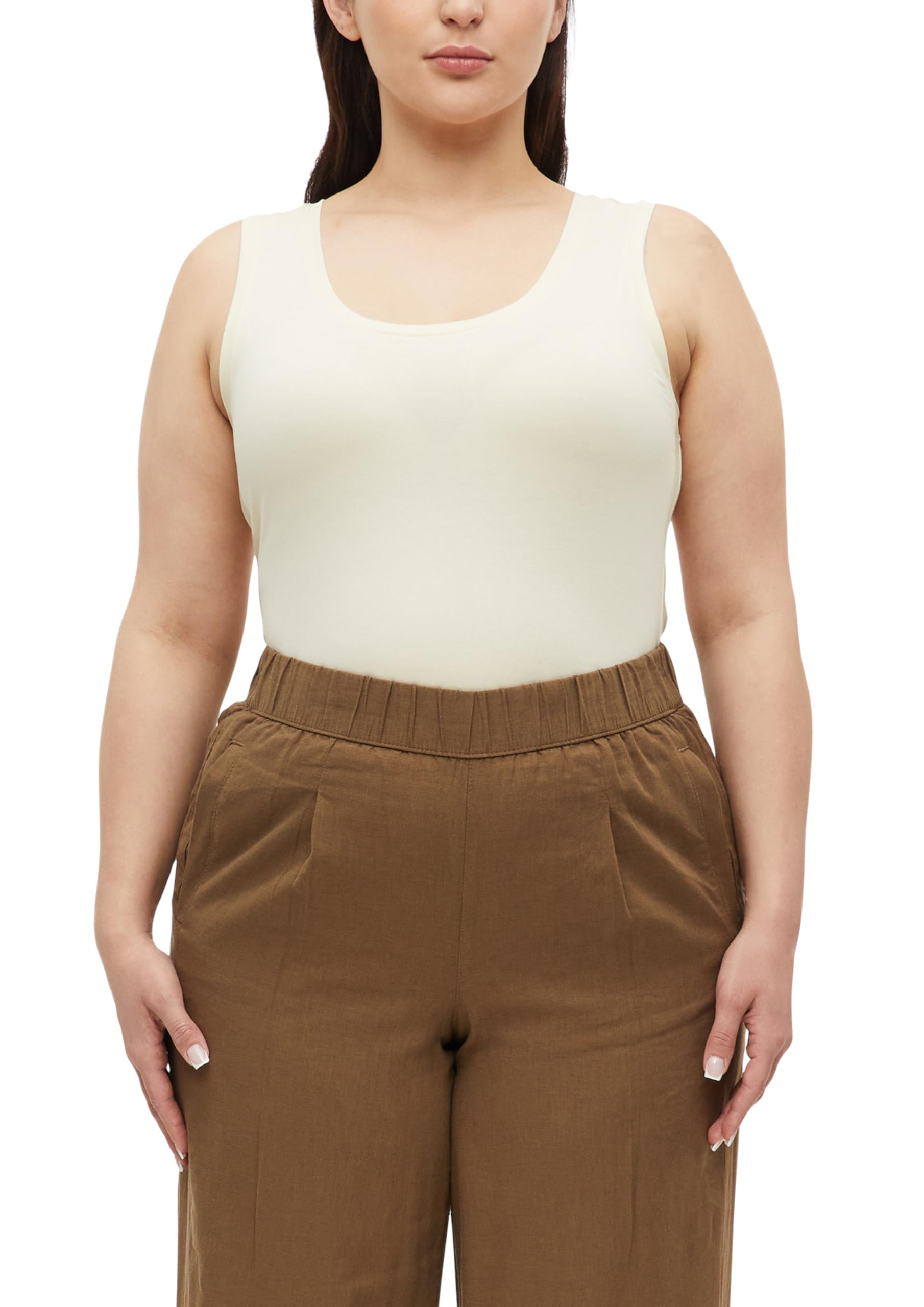 s.Oliver Women's 2182971 Spaghetti Strap Top (Pack of 1), Brown, 24