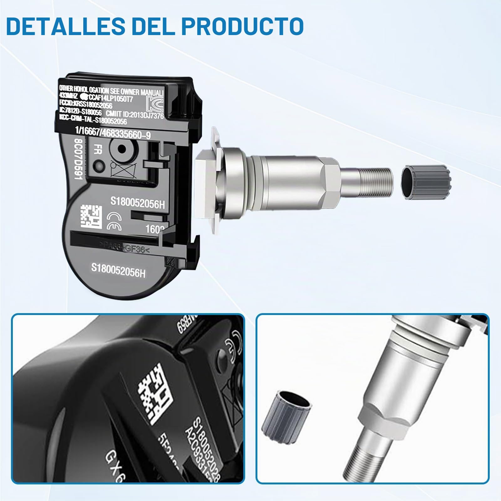 4x RDKS TPMS sensor de presión de neumáticos 433 MHz Auto TPMS sensores de presión de neumáticos de repuesto para 1er 2er 3er 4er F20 F21 F22 F23 F30 F31 F34 F35 F36 F45 F46 F80 F87 número de