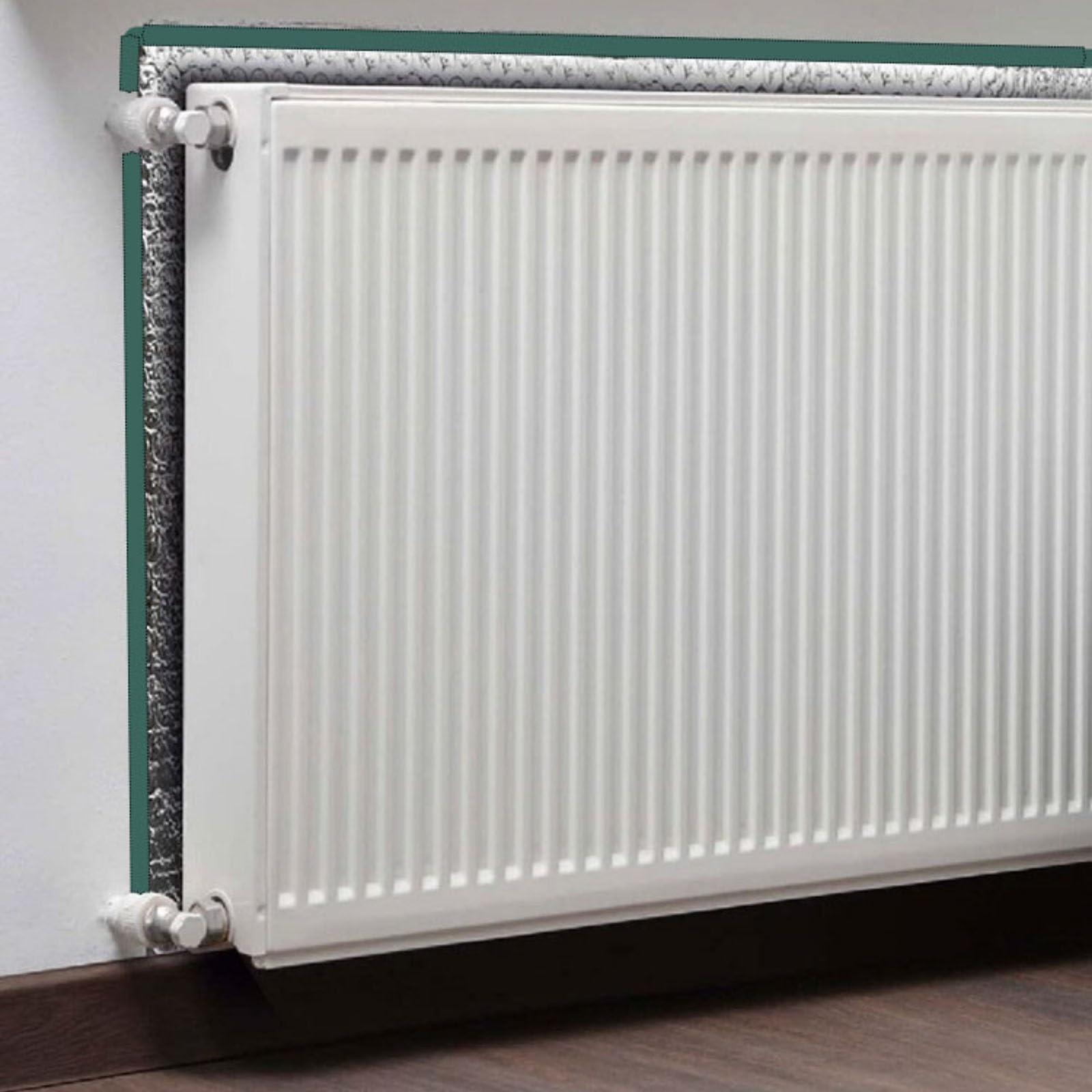 Pannello Termoriflettente per Termosifoni, Pannelli Riflettenti per Termosifoni con Nastro Adesivo, Isolante Termico Alte Temperature per Finestra Parete Vetro(W 60 x H 220 cm)