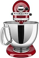 Vista 2 de KitchenAid Value Bundle Artisan Series 5 Quart Tilt-Head Stand Mixer with Included Flex Edge Beater, KSM150FEER, Empire Red