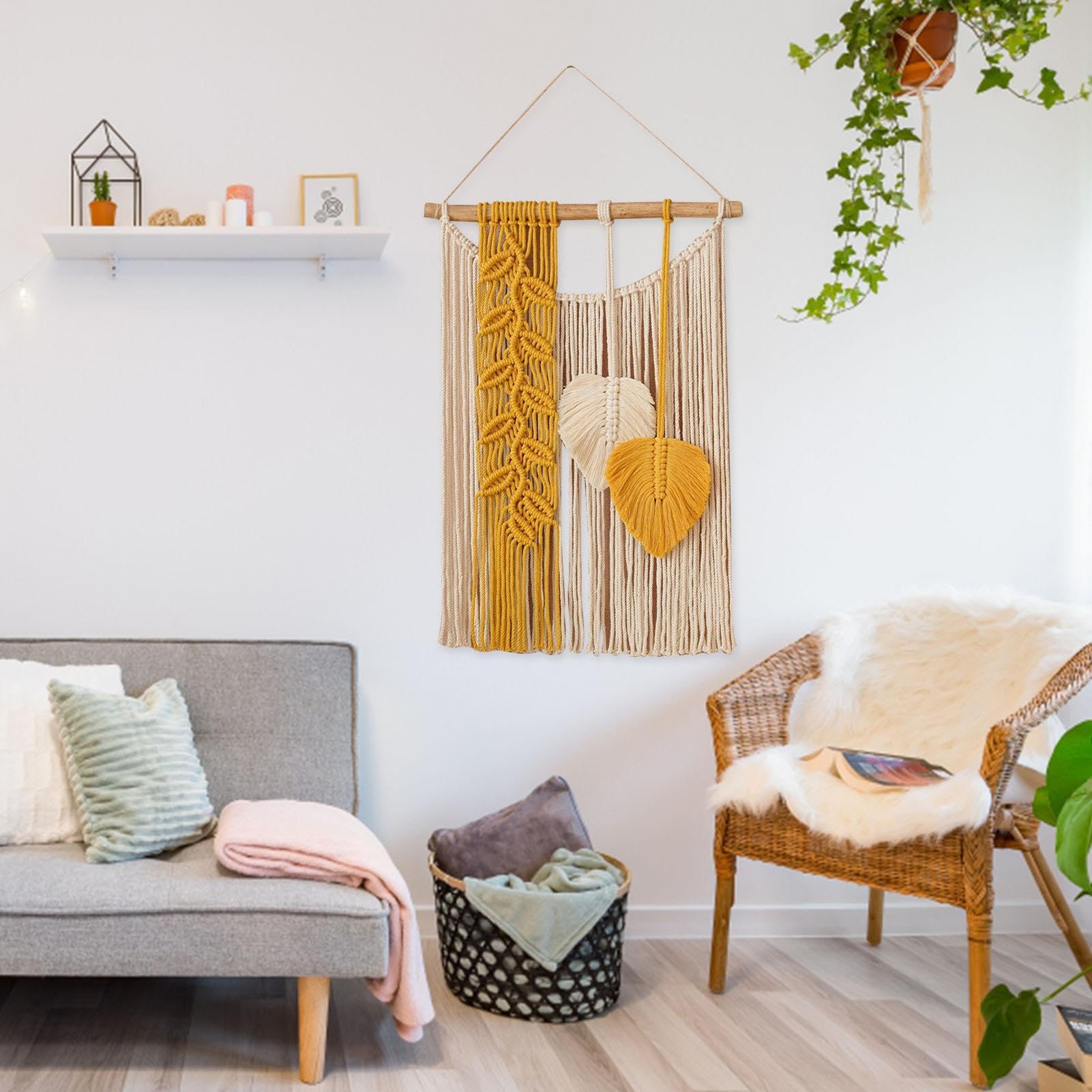 Arazzo da Parete Fatto a Mano - Arte da Parete in, Decorazione da Parete in arazzo Moderno Bohemien, Decorazione da Parete per casa, Appartamento, dormitorio