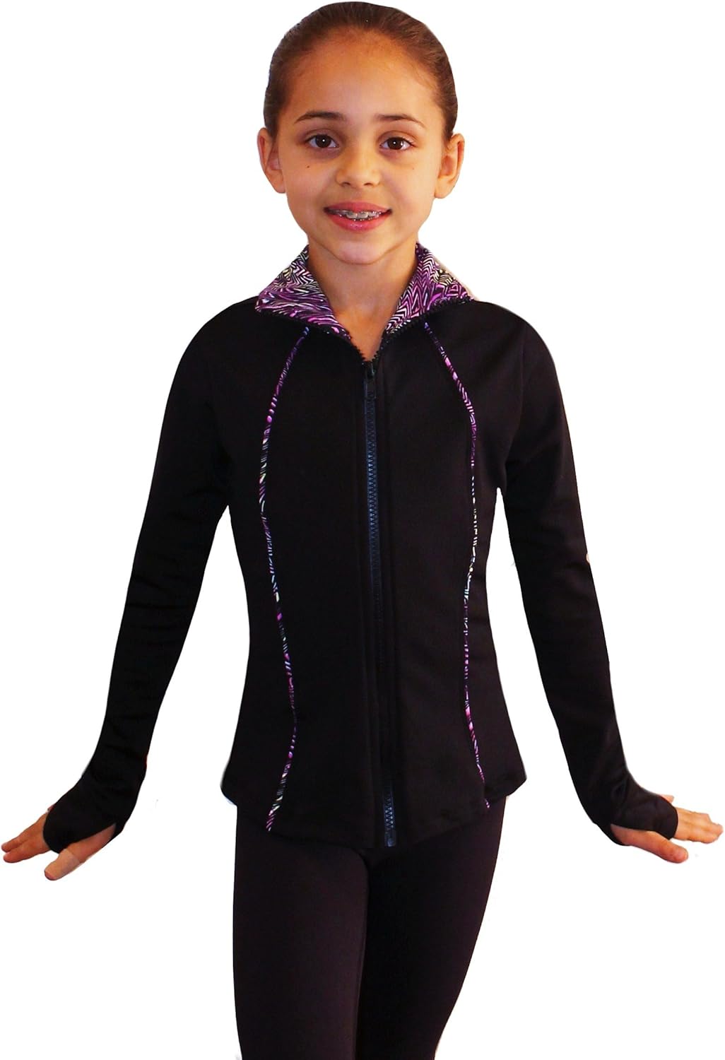 Ice Fire Poly/Spandex Venetta Fit Figure Skating Jacket
