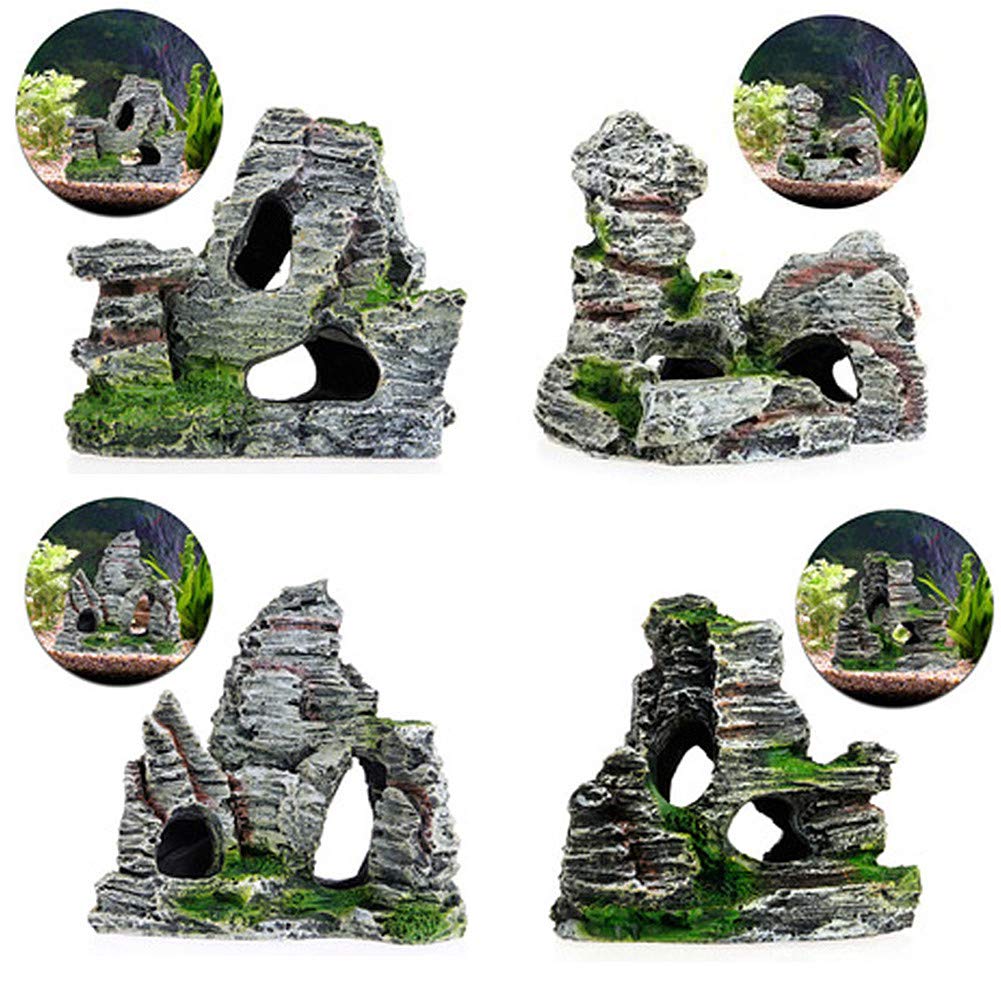 HEELPPO Aquarium Deko Stein Aquarium Steine Deko Steine Terrarium Deko  Aquarium Pflanzen KNstlich Aquarium Deko Aquarium HHle Aquarium  Dekoration Aquarium Verzierungen 3: Amazon.de: Haustier