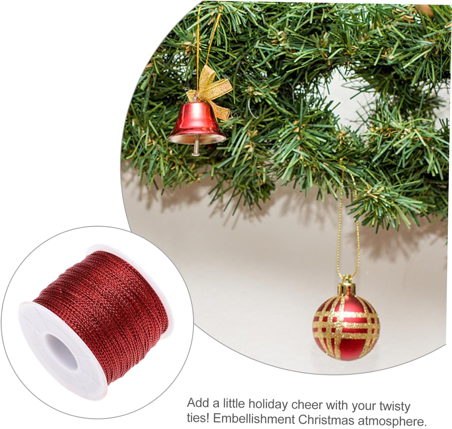 Wrapping Binding Ropes 1 Roll, Sturdy Wire Xmas Gift Tags image 2