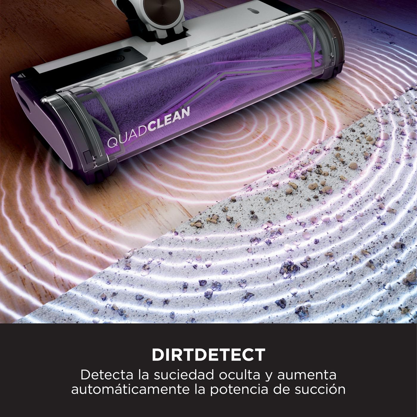 Shark Detect Clean & Empty Aspiradora sin cable y sin bolsa, tecnología Dirt Detect y base de autovaciado de 2 l, 60 min. de autonomía, Anti Hair Wrap y boquilla estrecha y cepillo, blanco, IW3612EU
