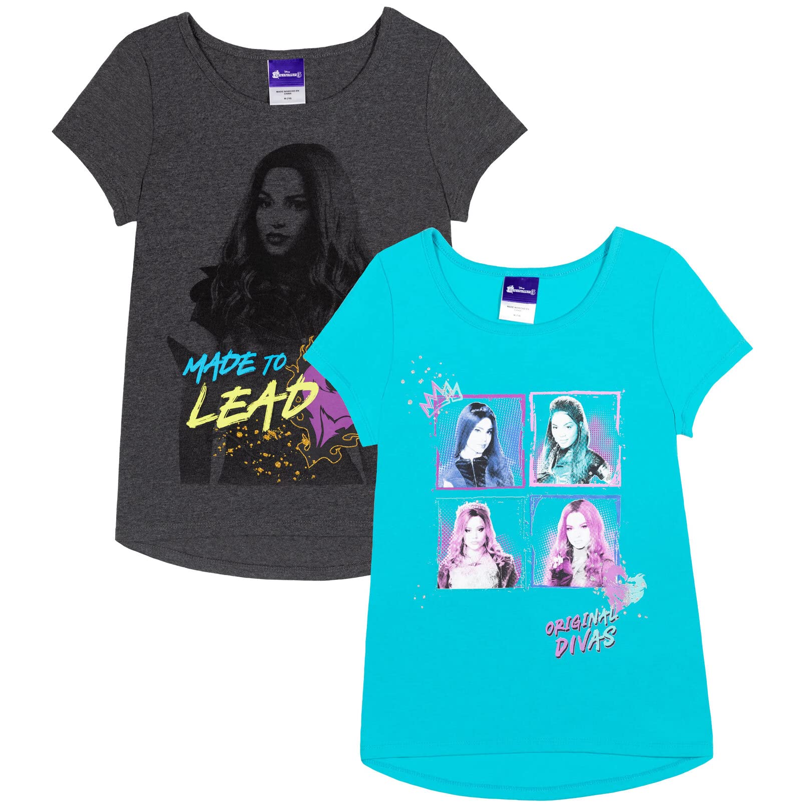 Disney Girls' 2-Pack Short Sleeve T-Shirts Toddler to Big Kid