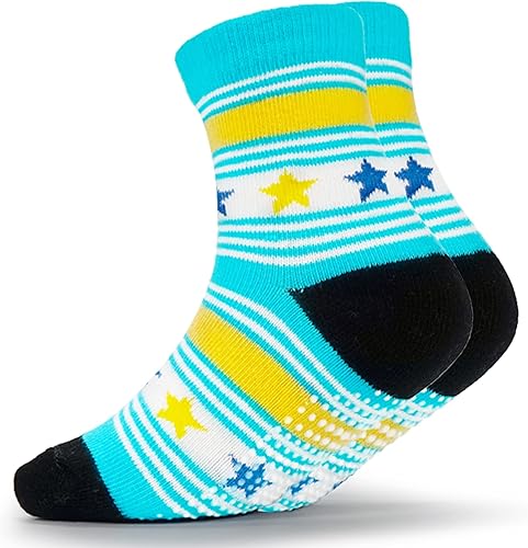 Miniatura 4 de Evercute Calcetines antideslizantes para niñas pequeñas, paquete de 12 unidades, calcetines antideslizantes para niños
