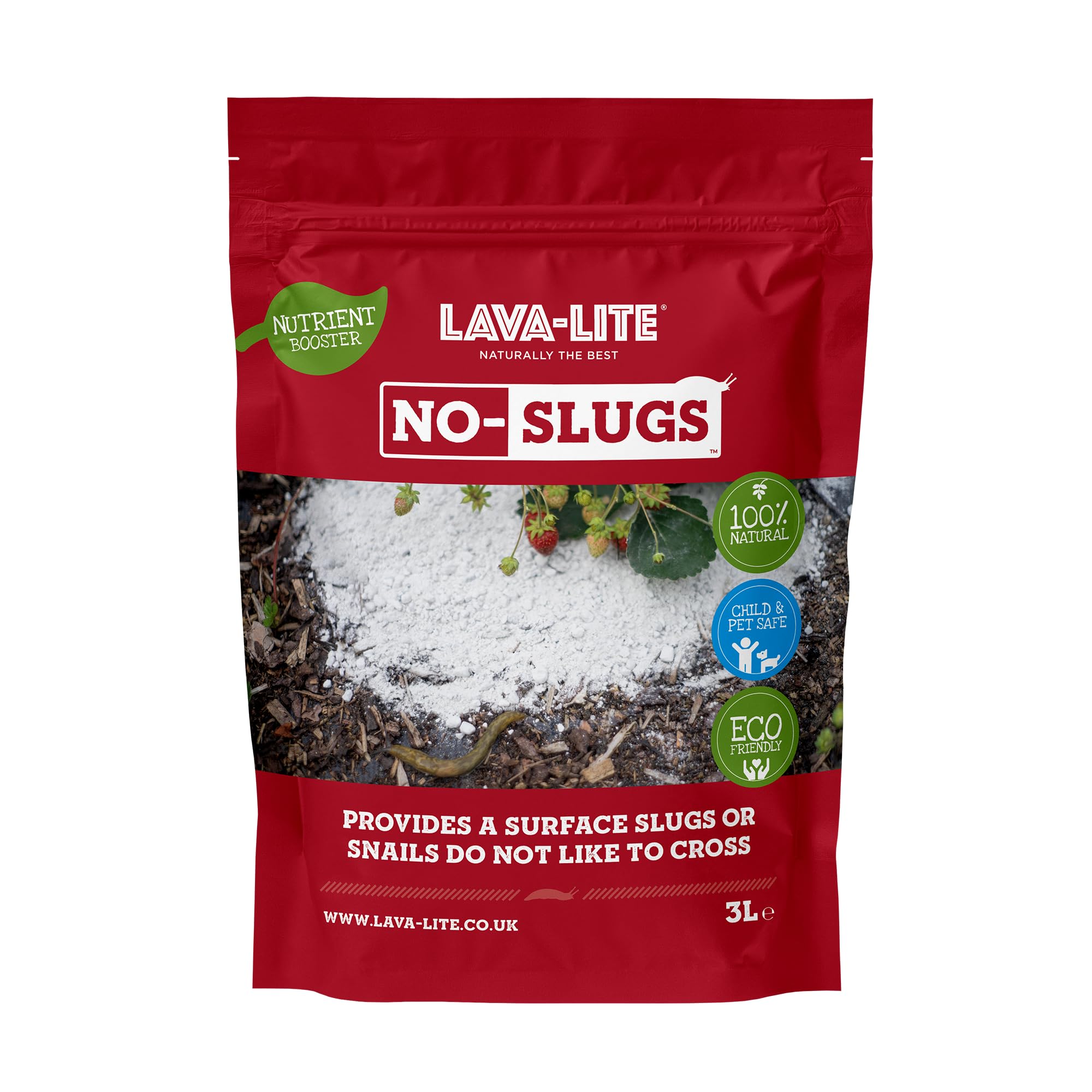 LAVA-LITE No-Slugs Deterrent Control Garden Natural Plant Child & Pet Safe 3L