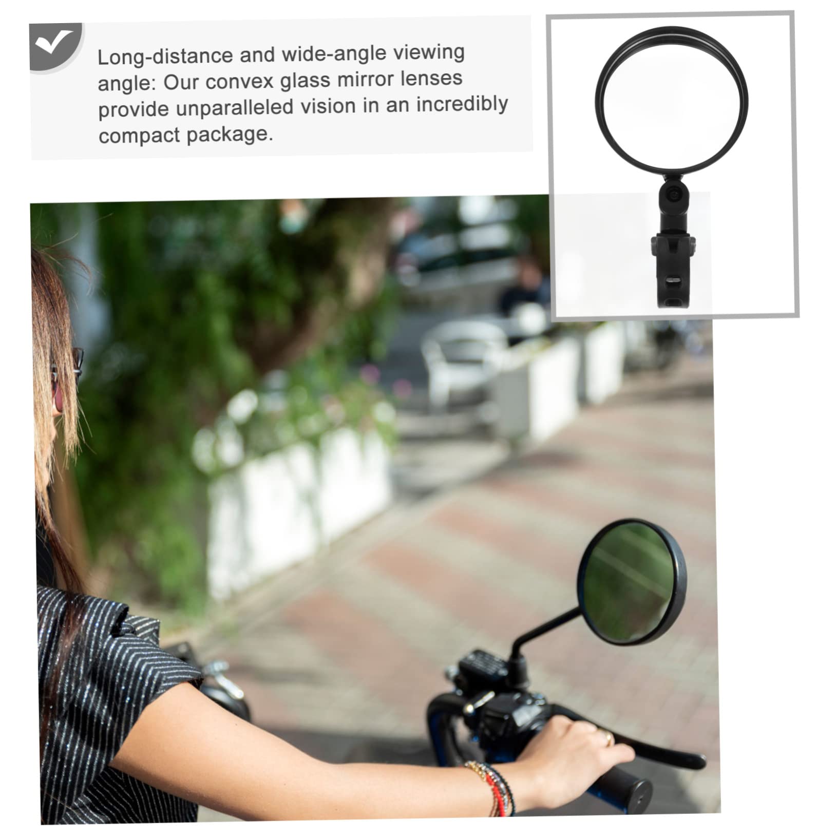 Sosoport 6pezzi Specchietto Retrovisore Regolabile Per Bici e Monopattino Di Installazione Rapida Senza Attrezzi Ampio Campo Visivo Sicurezza e Stile Per Bici Mountain Bike e Scooter