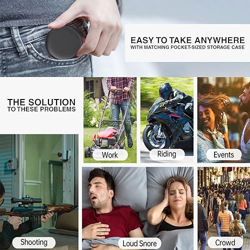 Miniatura 6 de Tapones para los oídos para dormir con cancelación de ruido, tapones reutilizables de silicona súper suave, protección auditiva, reducción de ruido,