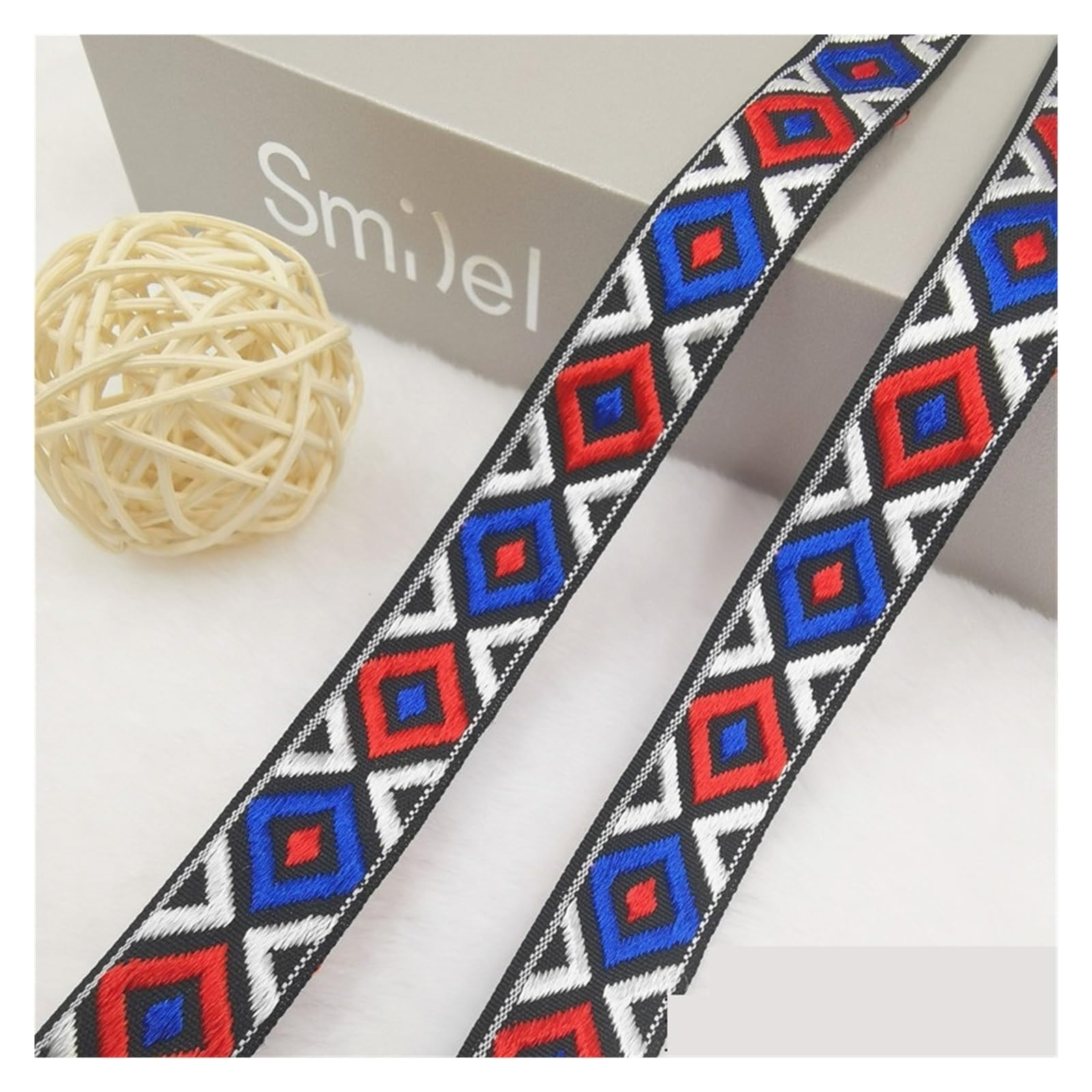 Webbing 5 Yards 20mm Shining Candy Color Woven Embroidered Jacquard Ribbons Decoration Silky Webbing for Pet Collars, Bags and Clothes(GS08 20mm 5Yards)