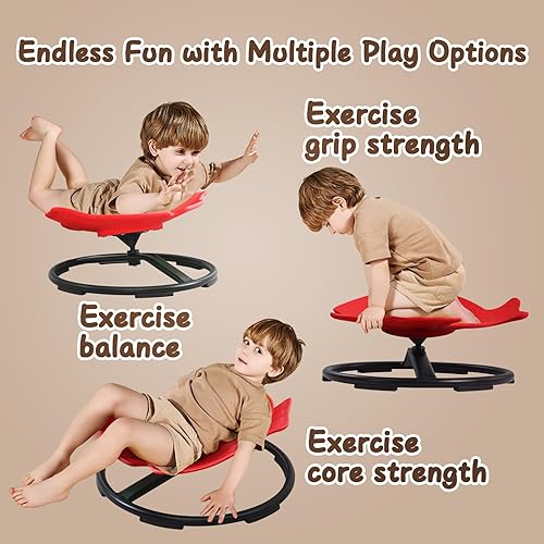 Miniatura 6 de Silla giratoria para niños con autismo, silla de juguete sensorial para niños, juguetes y juegos de equilibrio, equipo de terapia física, equipo de