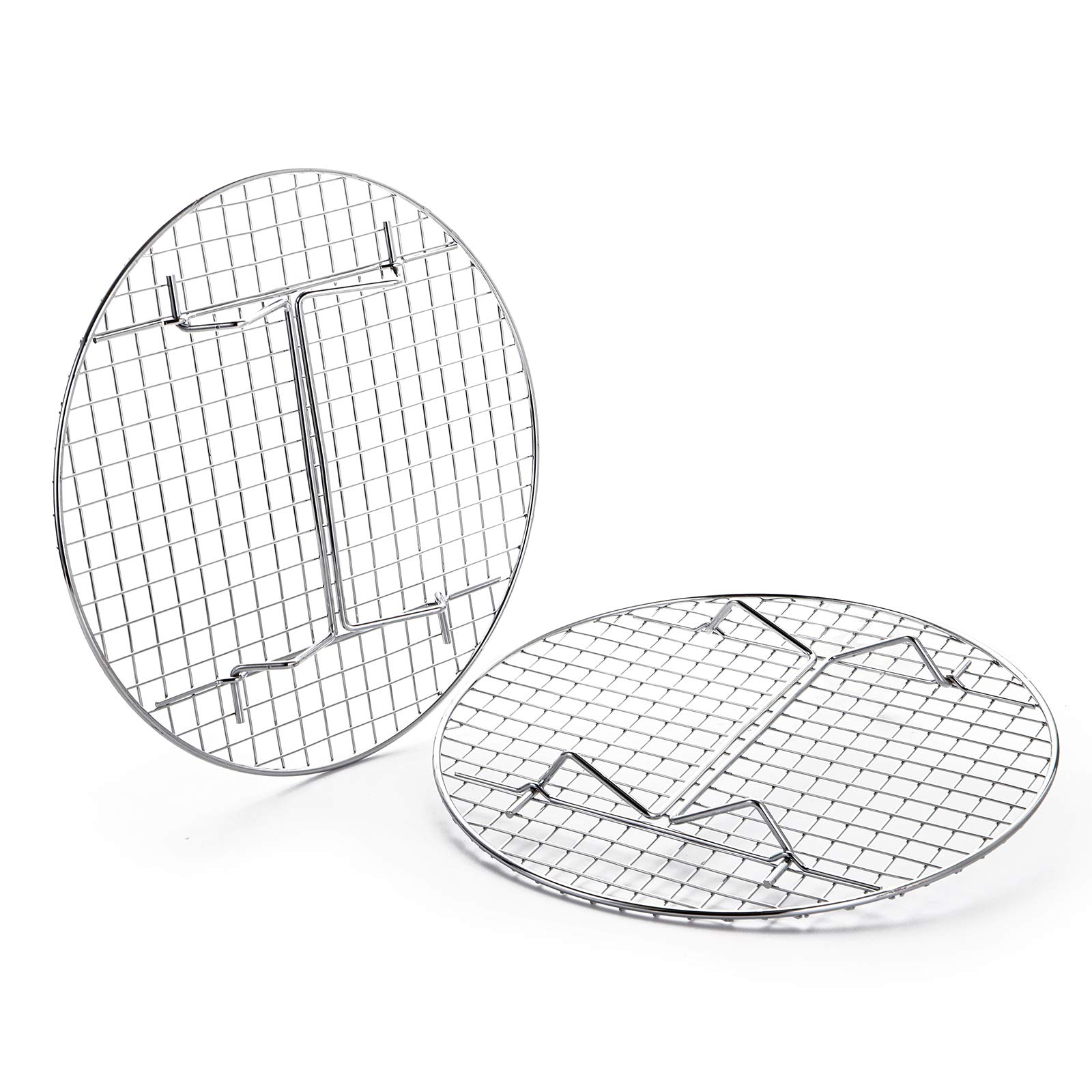 Paquete de 4 estantes de vapor de 10.5 pulgadas para asar a la parrilla para enfriar cocinar al vapor, levantar alimentos en ollas, bandeja para pasteles, olla a presión y horno 2