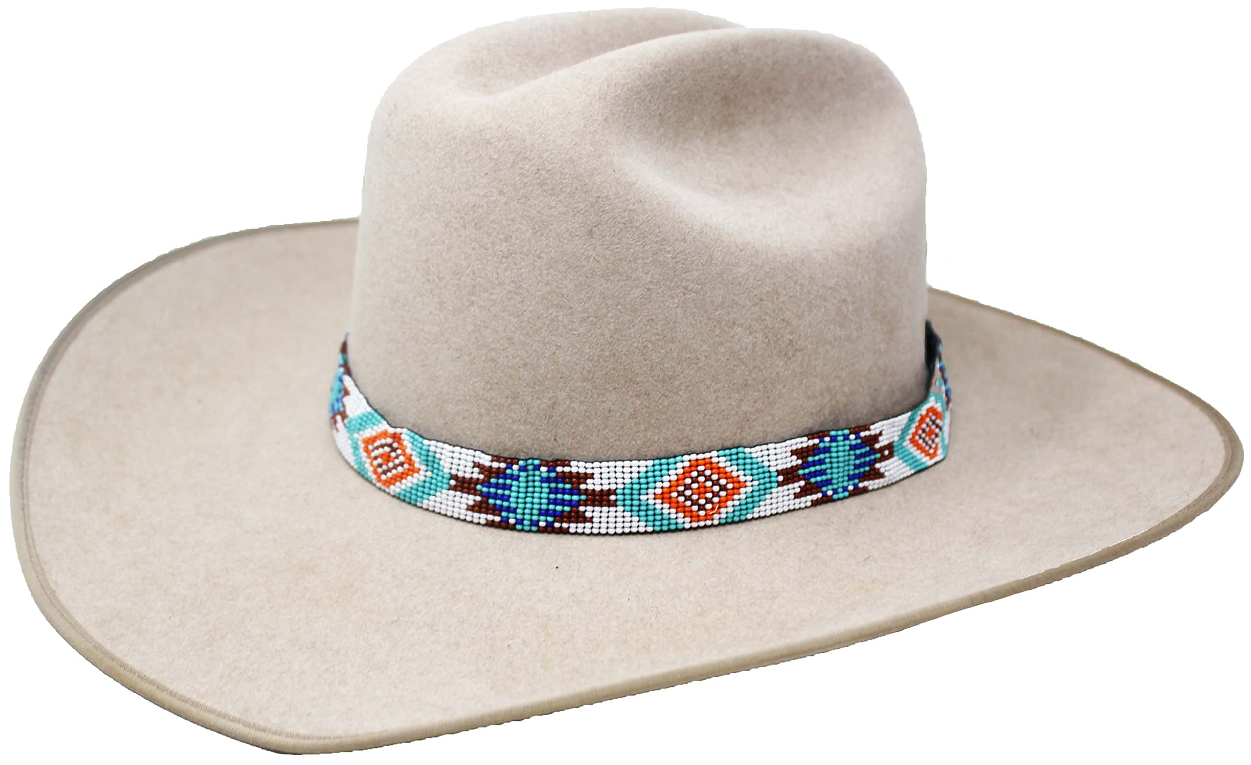 3/4" Western Handmade Beaded Southwest Rodeo Adjustable Hat Band 24RTB39
