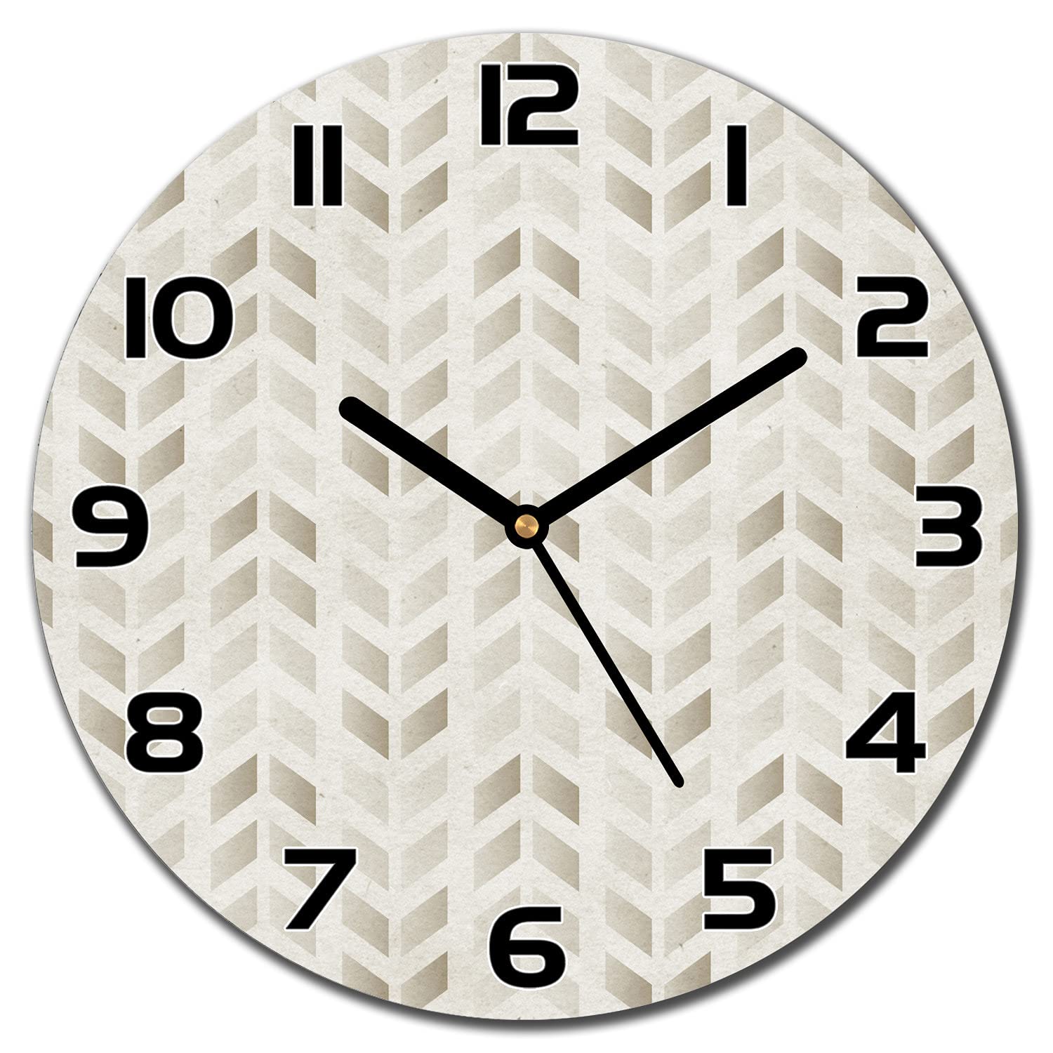 Horloge en verre 30 cm aiguilles noires moderne Vecteurs d'or Coloray pour cuisine