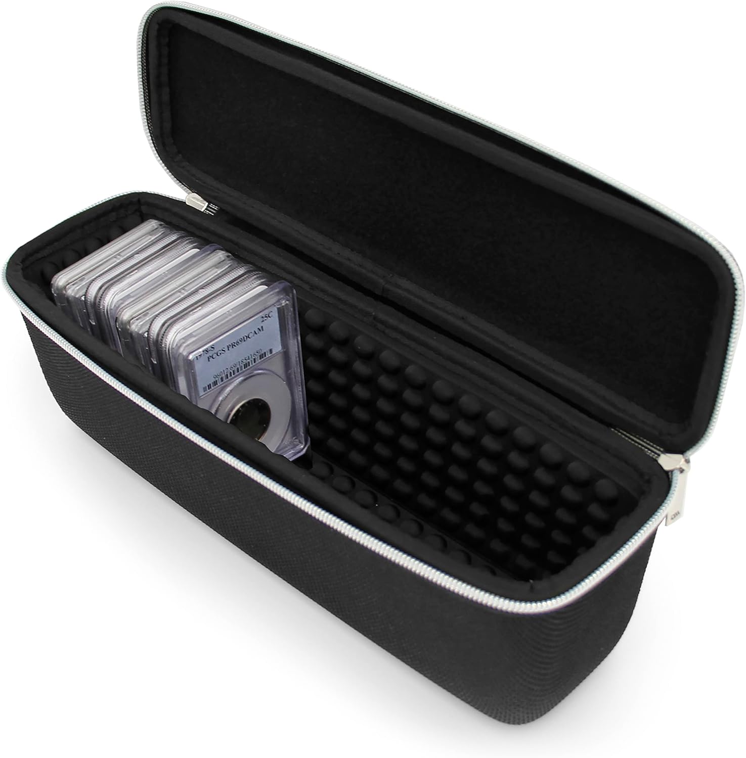 CASEMATIX Graded Coin Storage Box with Scratch Resistant Padded Coin
