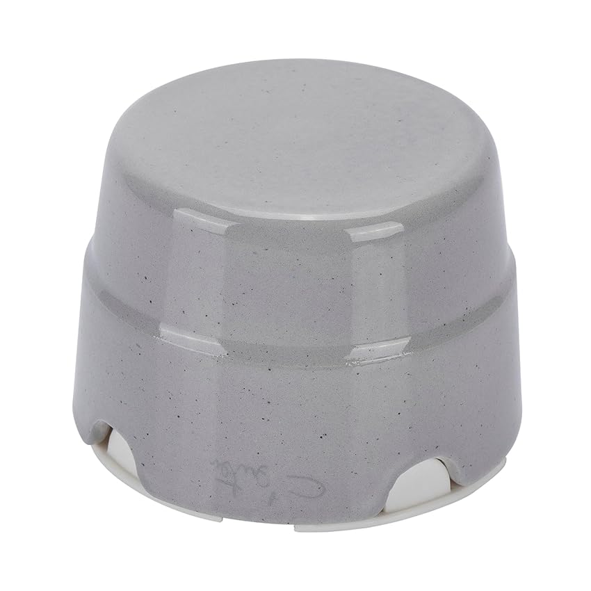 FANTON Scatola di derivazione in ceramica Ø 80 mm colore grigio vintage per impianti stile retrò cassetta rotonda in porcellana 84033GR