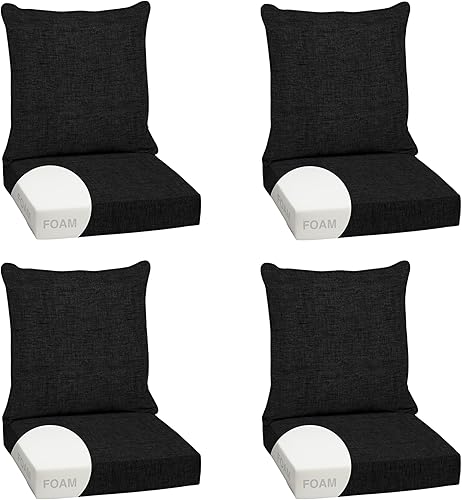 Miniatura 114 de Arden Selections Juego de cojines profundos para exteriores, 24 x 24 pulgadas, resistente al clima, a prueba de lluvia, resistente a la decoloración