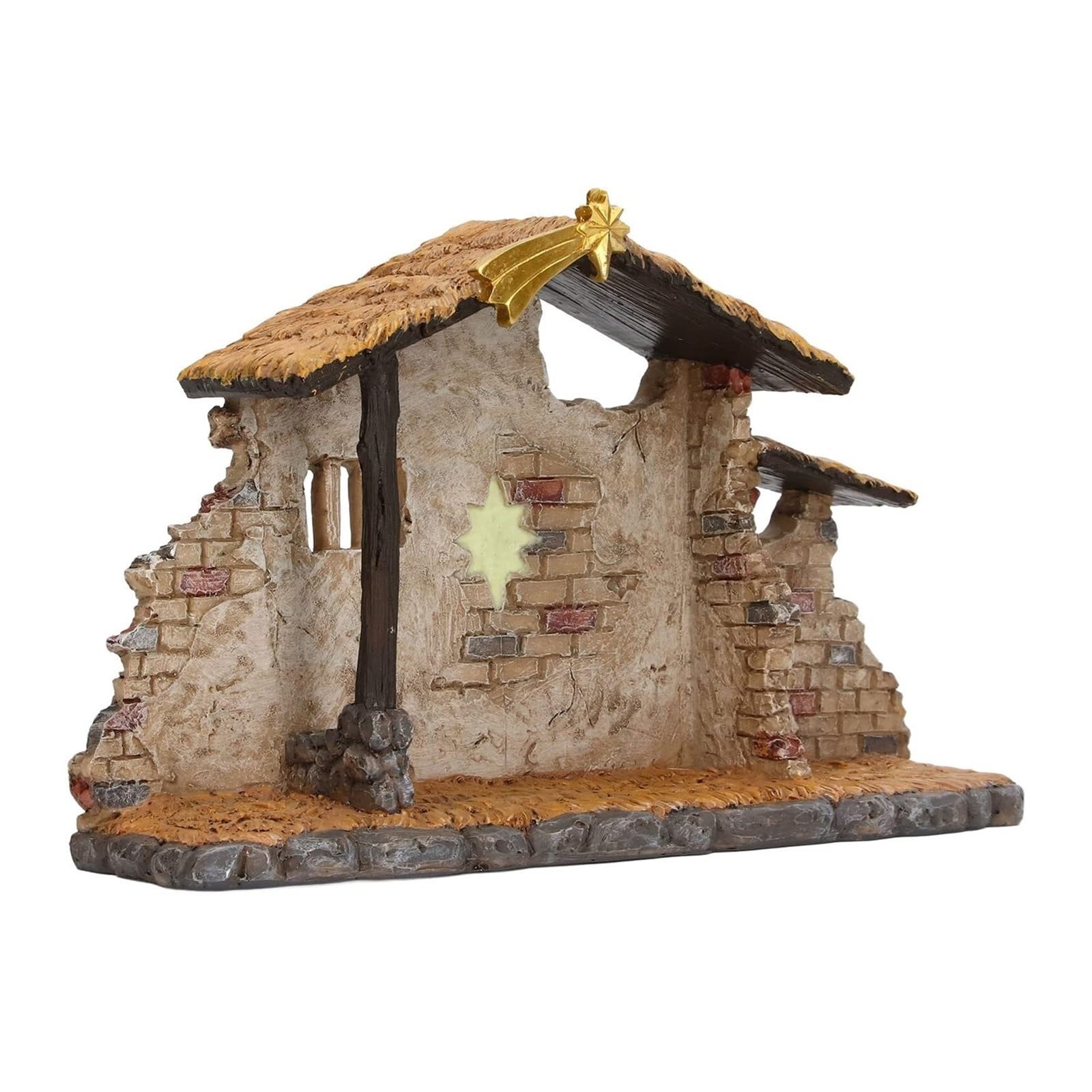 Arredo da giardino Presepe artigianale in resina. Statua del presepe Arredo da esterno