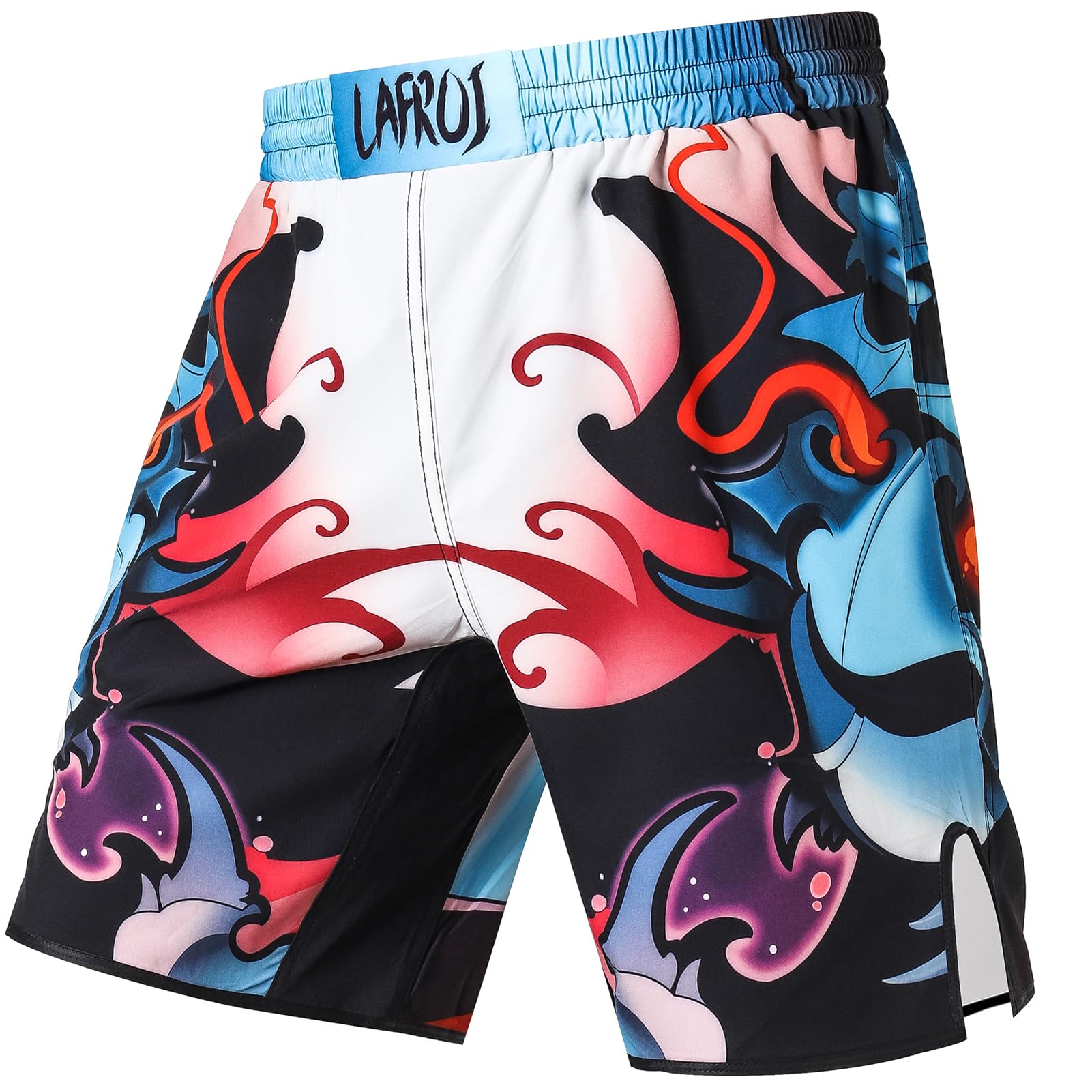 LAFROI Herren Jiu Jitsu MMA Cross-Training Box Shorts Trunks Fight Wear-QJK06