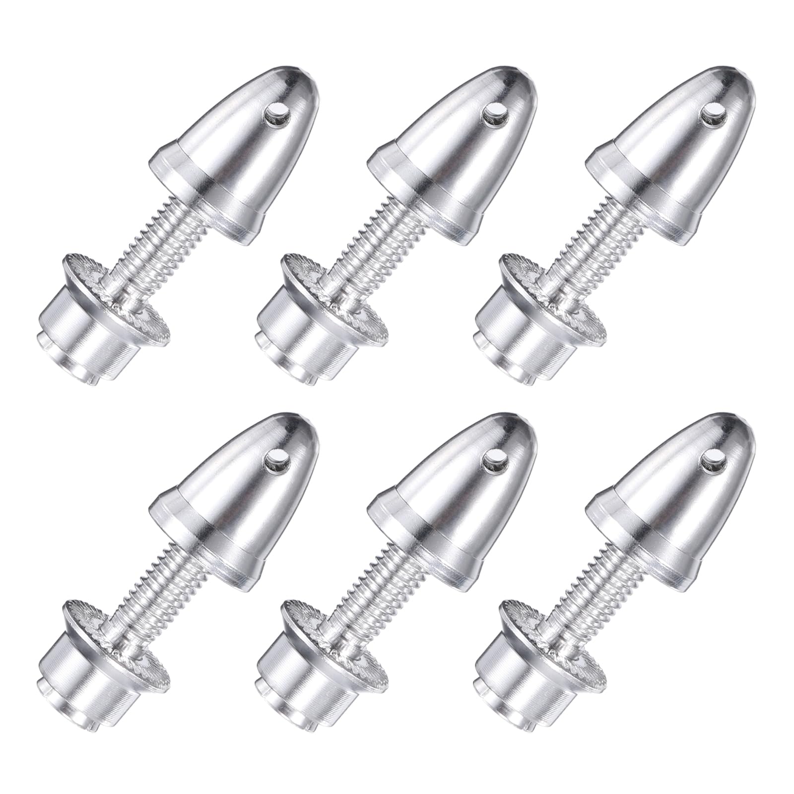 sourcing map Propeller Adapter RC Plane Airplane Spinners, 3mm Aperture and 6mm Output Axle Propeller Adapter Saver for Shaft Brushless Motor Speed Controllers, Pack of 6