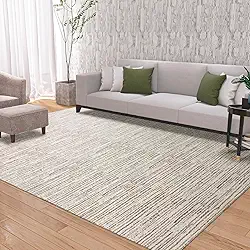 Tapete Sala Quarto Rústico 2,00m x 3,00m Grande Antiderrapante Decoração Boho Bege Mesclado Cru Caramelo Artesanal de Tear Jacquard Lavável na Máquina