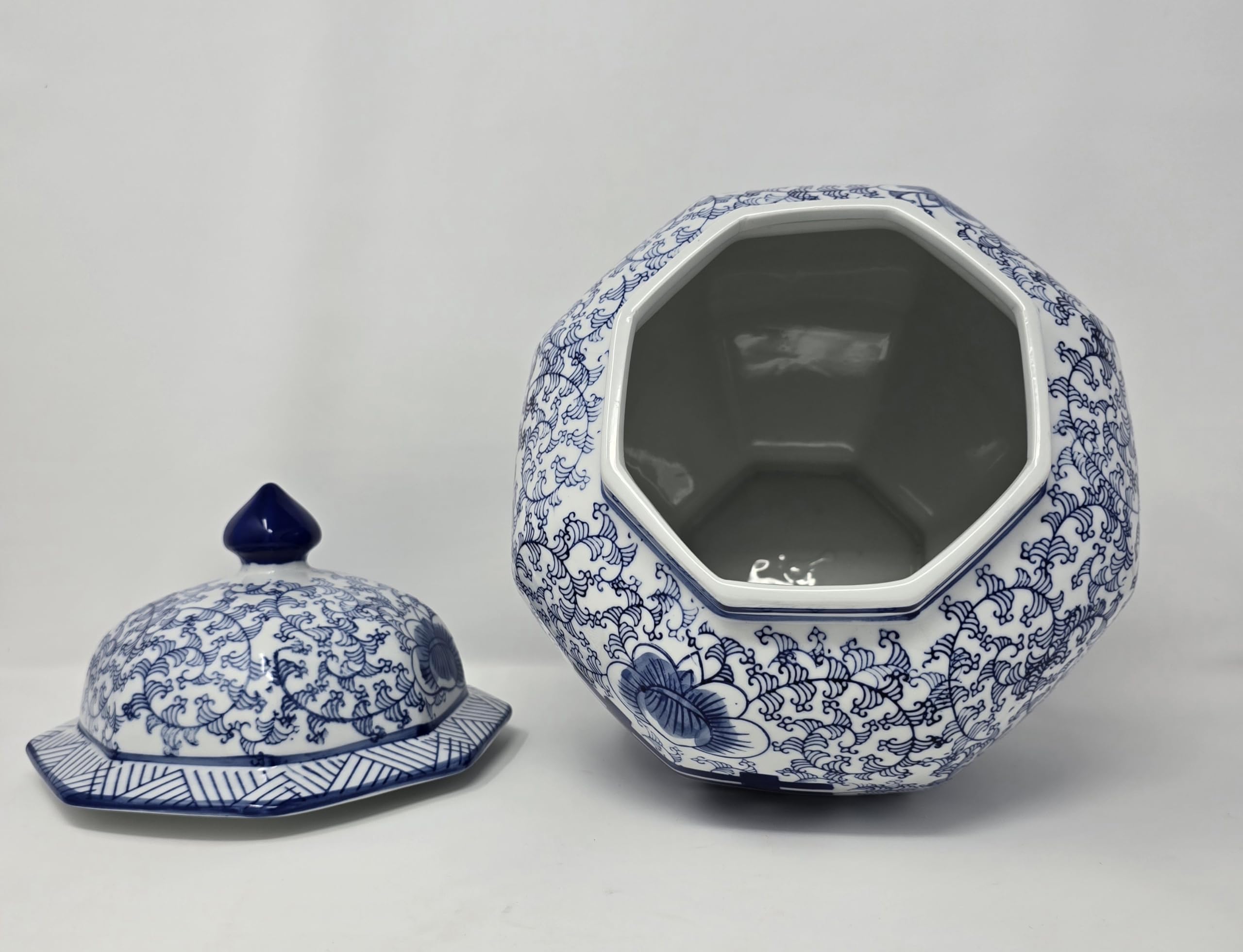Amazon.co.jp: Festcool 青と白の磁器の花 ダブルハピネス セラミック