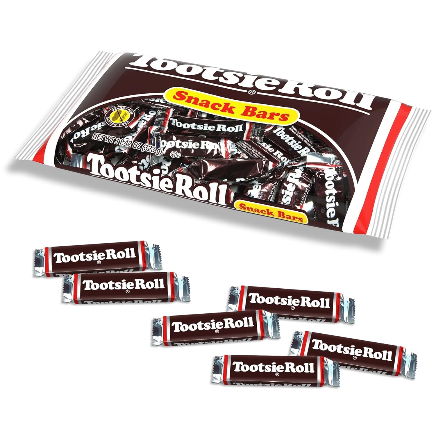 Tootsie Roll Snack Bars, Individually Foil Wrapped Candy - 14.5 Oz Bag