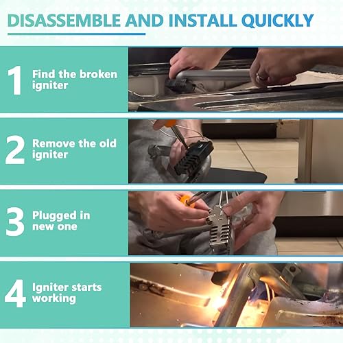 Miniatura 4 de DG94-00520A Encendedor de horno de gas apto para Sam-sung NX58H5600SS Nx58h9500WS Reemplazo para G-E Whirl-pool Hot-point 2692271 AP5577941 WB13K21