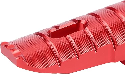 Miniatura 6 de Soportes de clavija de pie, reposapiés delantero izquierdo y derecho, pares para Yamaha MT03 MT25 MT07 MT09 R3 XJ6 (rojo)