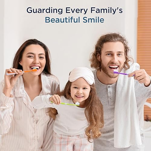 Miniatura 9 de Oralphi Cepillo de dientes suave de pluma, con 10000 microcerdas extra suaves, para dientes sensibles y recesión de encías (cabeza ancha, 6 unidades)