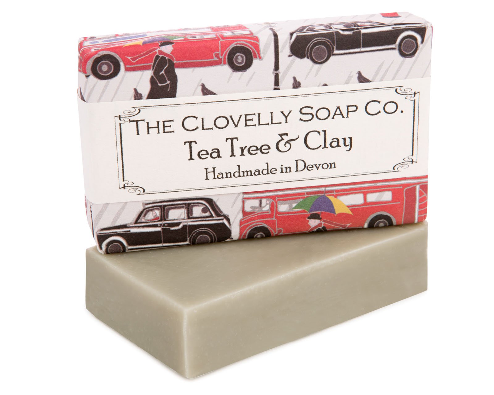 Clovelly Soap Co Natural Handmade Tea Tree & Clay Soap Bar for all Skin Types 3x 100g Multipack