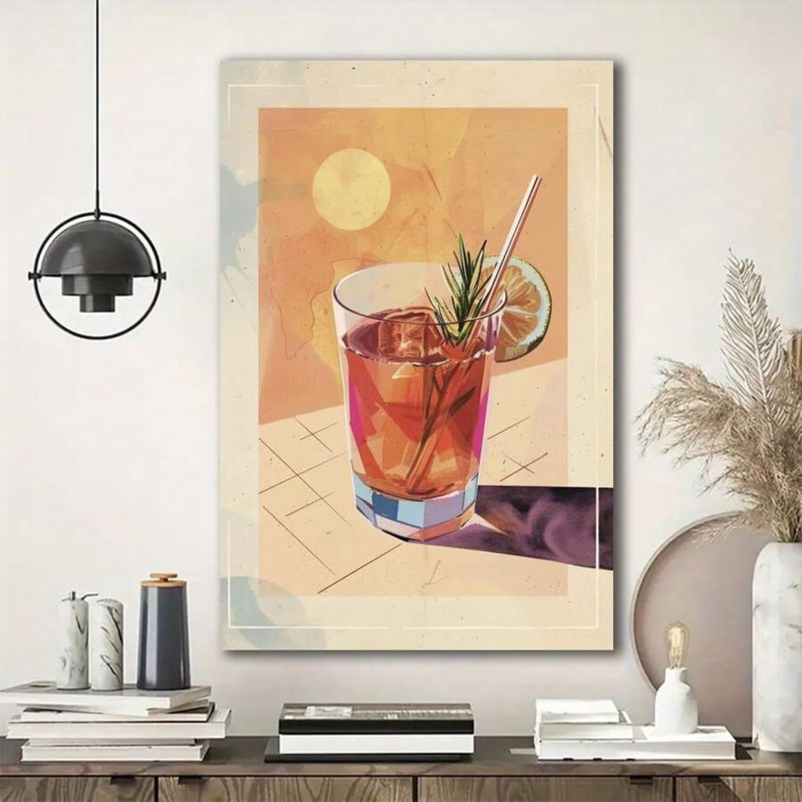 Décoration murale rétro cocktail pour une cuisine élégante - 8