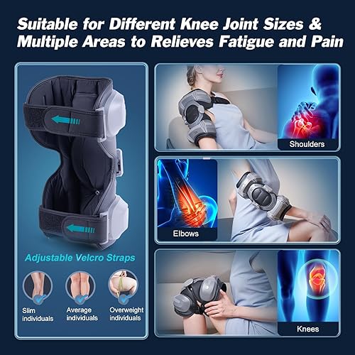 Miniatura 6 de Masajeador de rodilla, hombro y codo, masajeador 3 en 1 con bolsas de aire para apretar, calor y vibración para relajar los músculos y circular la