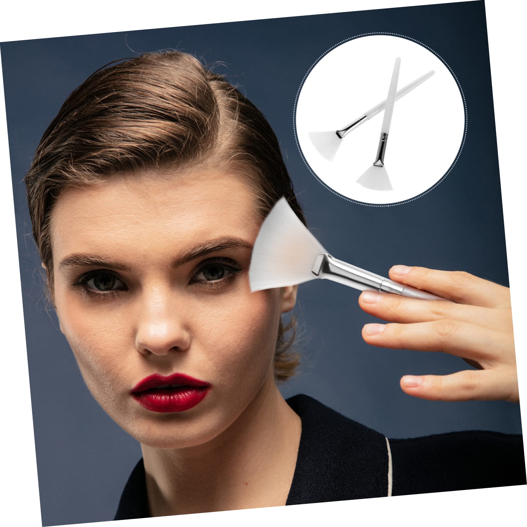 MAGICLULU 3er-set Ergonomischer Beauty-pinsel Applikatorgriff Für Zum Sanften Auftragen Von Masken Make-up-zubehör Einfach Wiederverwendbar 6 Stück X 3