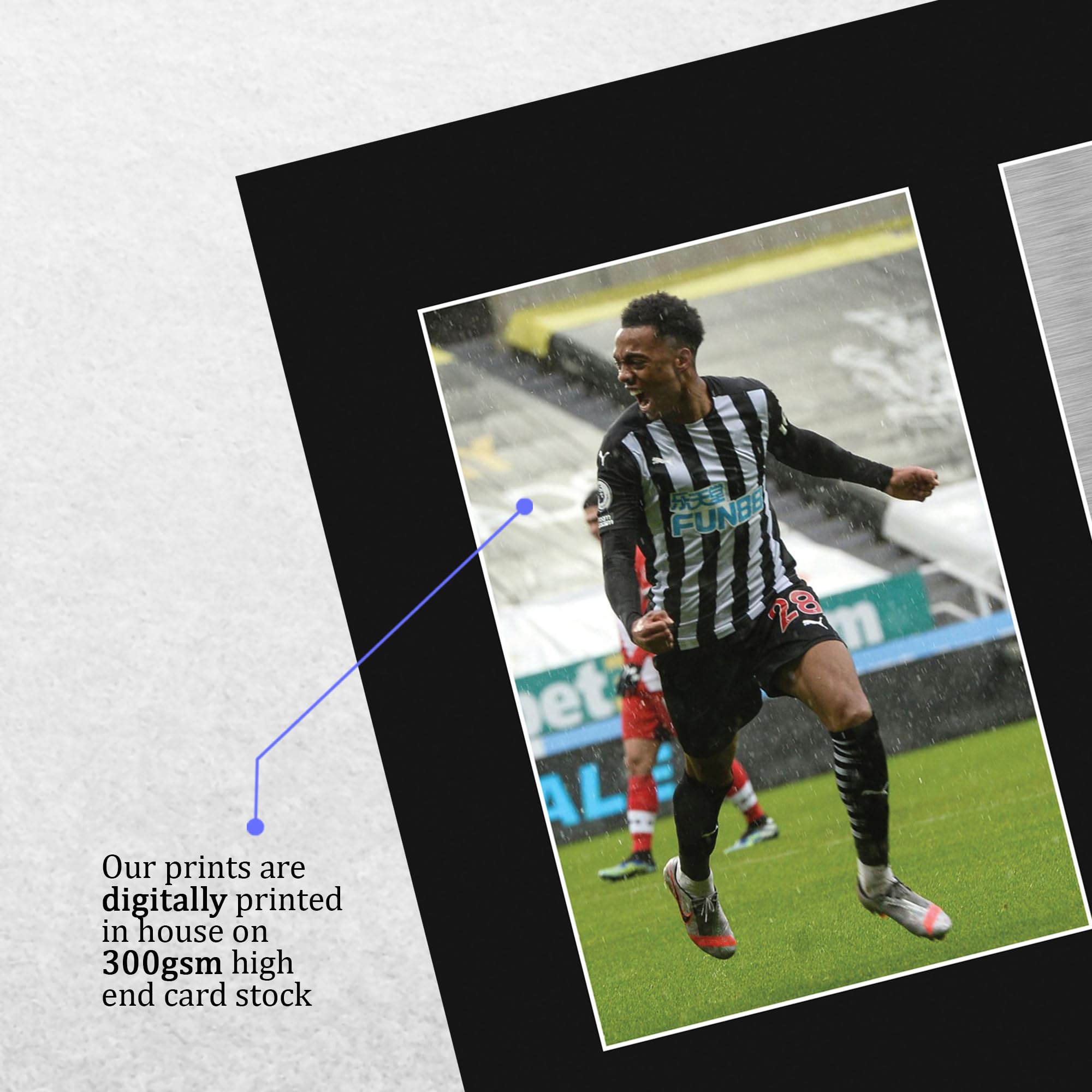 Lámina A4 Joe Willock Newcastle | Imagen Autógrafo Firmado | Regalo Para Fans Fútbol | Exhibición Sin Marco