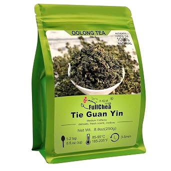 FullChea - Oolong Tea 8.8oz / 250g - Anxi Tieguanyin Chinese Tea - Loose Leaf - Tie Guan Yin - Iron Goddess of Mercy - Fruit Aroma - Aids digestion Tea