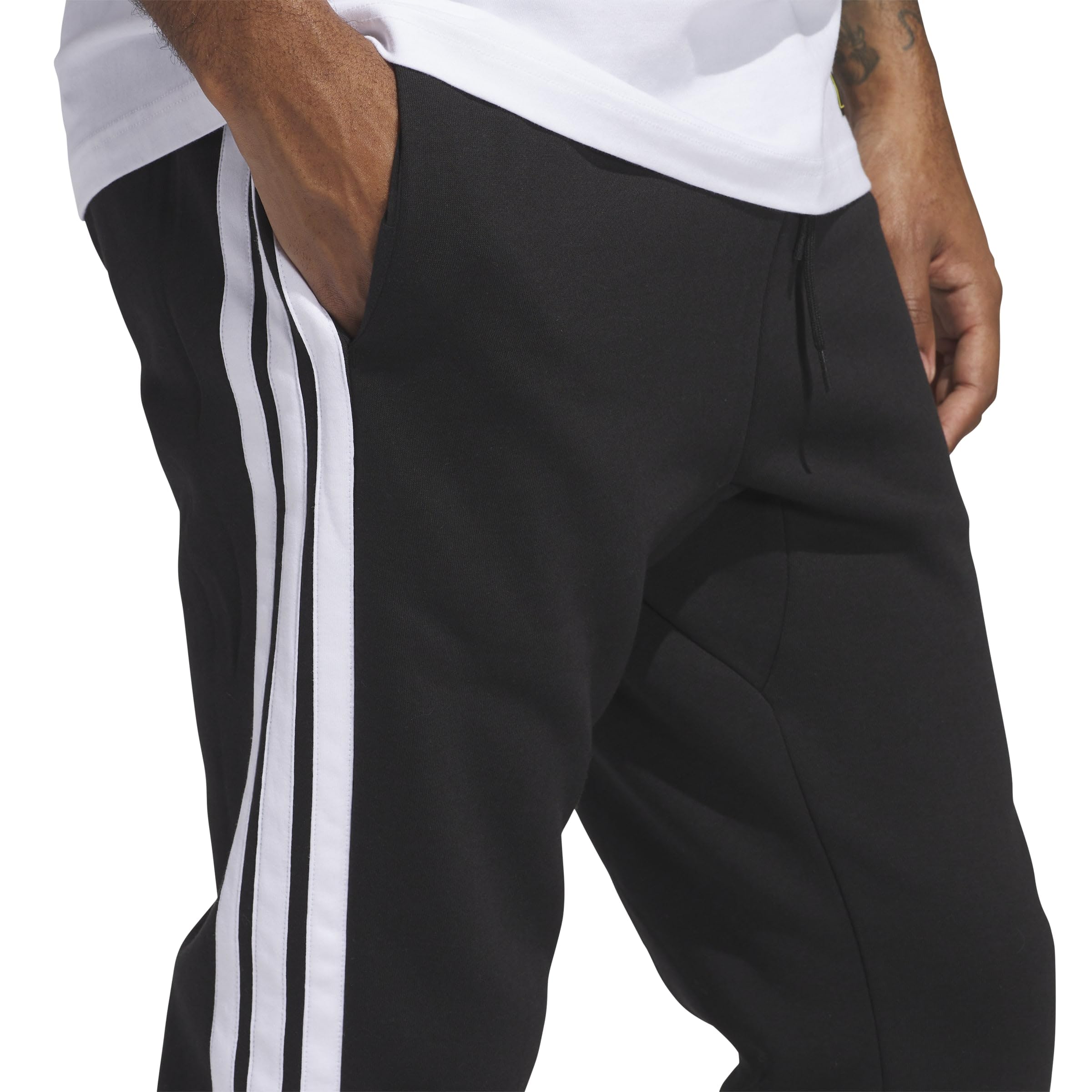 adidas ESSENTIAL THREE STRIPES FLEECE PANT - Spodnie golfowe Mężczyźni