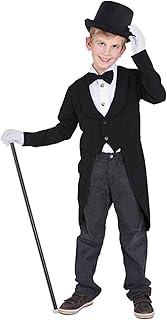 Costume di Carnevale per bambini, colore nero, nelle taglie 128-164