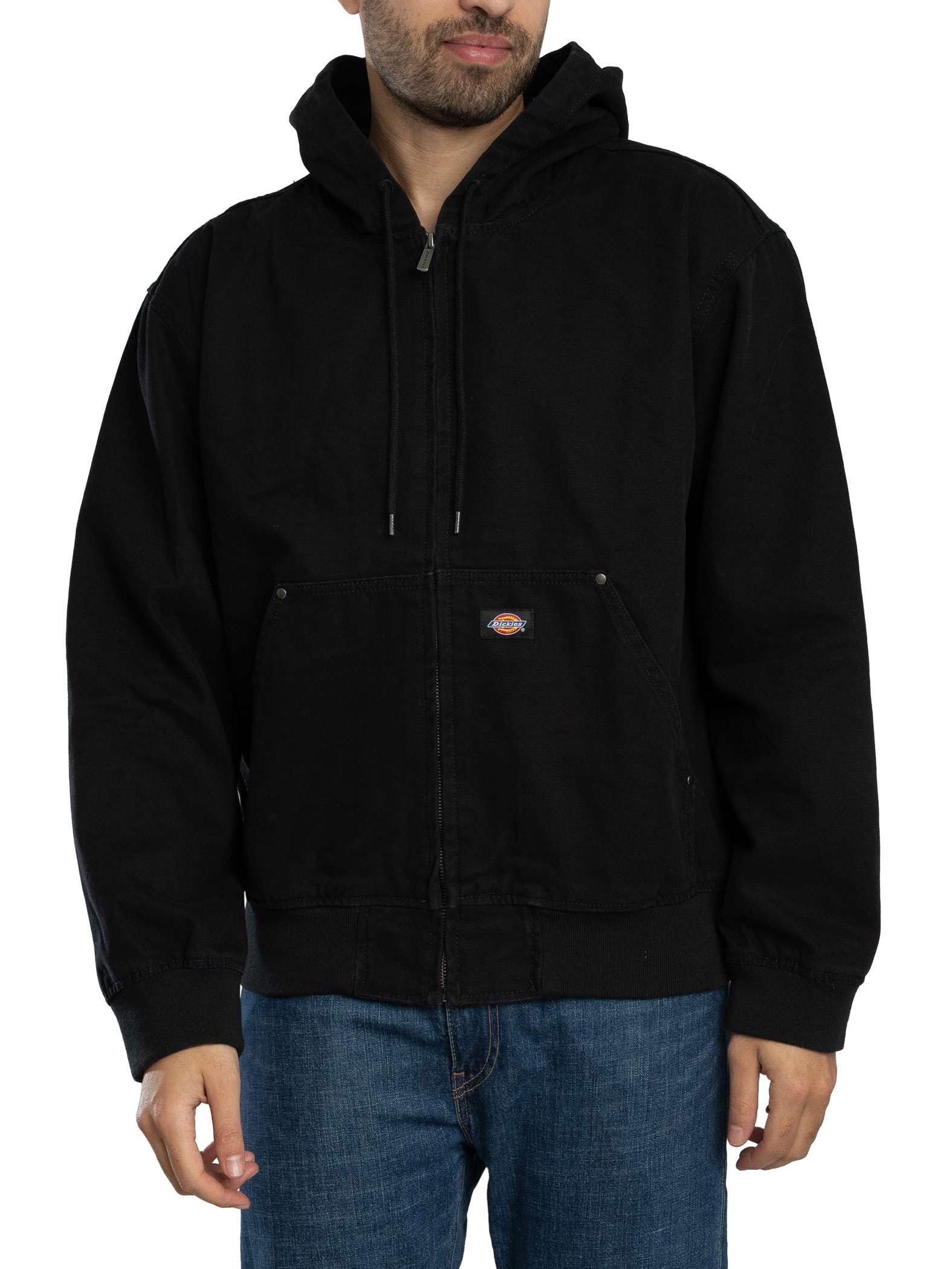 Dickies Men's Black Unlined Canvas Barn Hooded Jacket