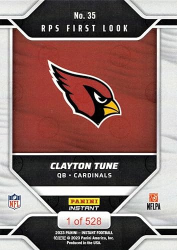 Miniatura 2 de 2023 Panini Instant Football #35 Clayton Tune Rookie Card Cardinals - Only 528 made!