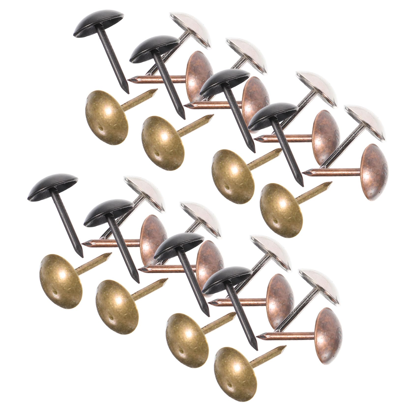 Housoutil Decorative Furniture Tacks 200pcs Retro Bubble Nails Upholstery Nails Metal Upholstery Pins Sofa Nail Antique Furniture Tacks Black Decorative Push Pins