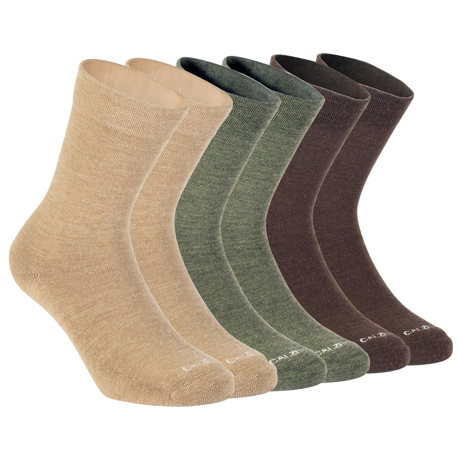CALZITALY - Pack 3 Pares Calcetines de Lana Merino, Térmicos e Invernales, 35-46, Made in Italy