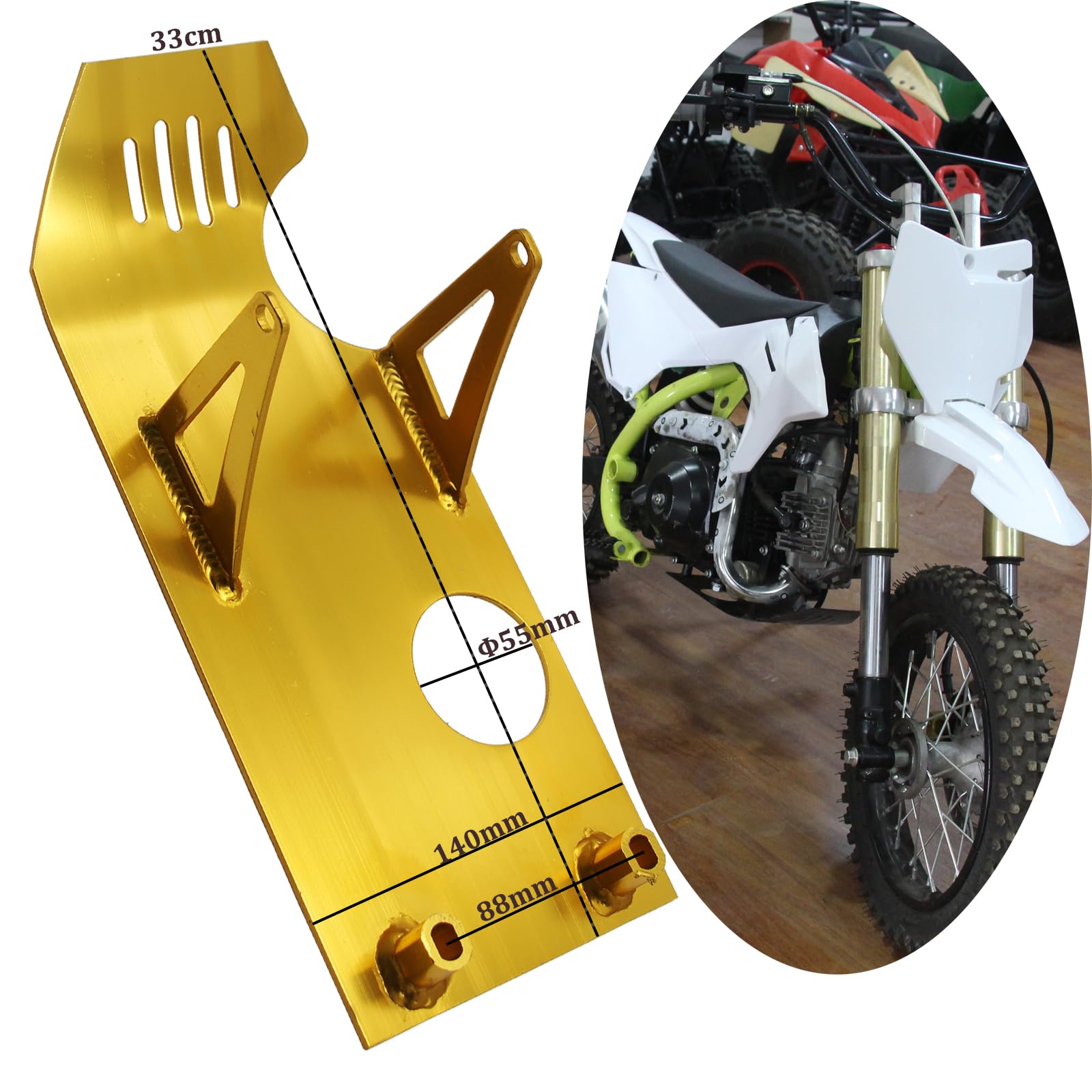Engine Skid Plate Dirt Pit Bike XR50 CRF50 70 90 110cc 125cc
