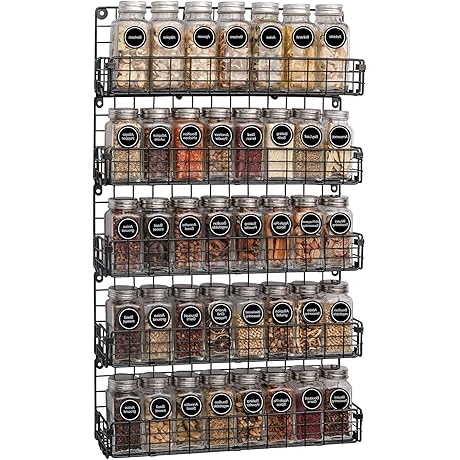X-cosrack Space-Saving Hanging Spice Rack for Wall