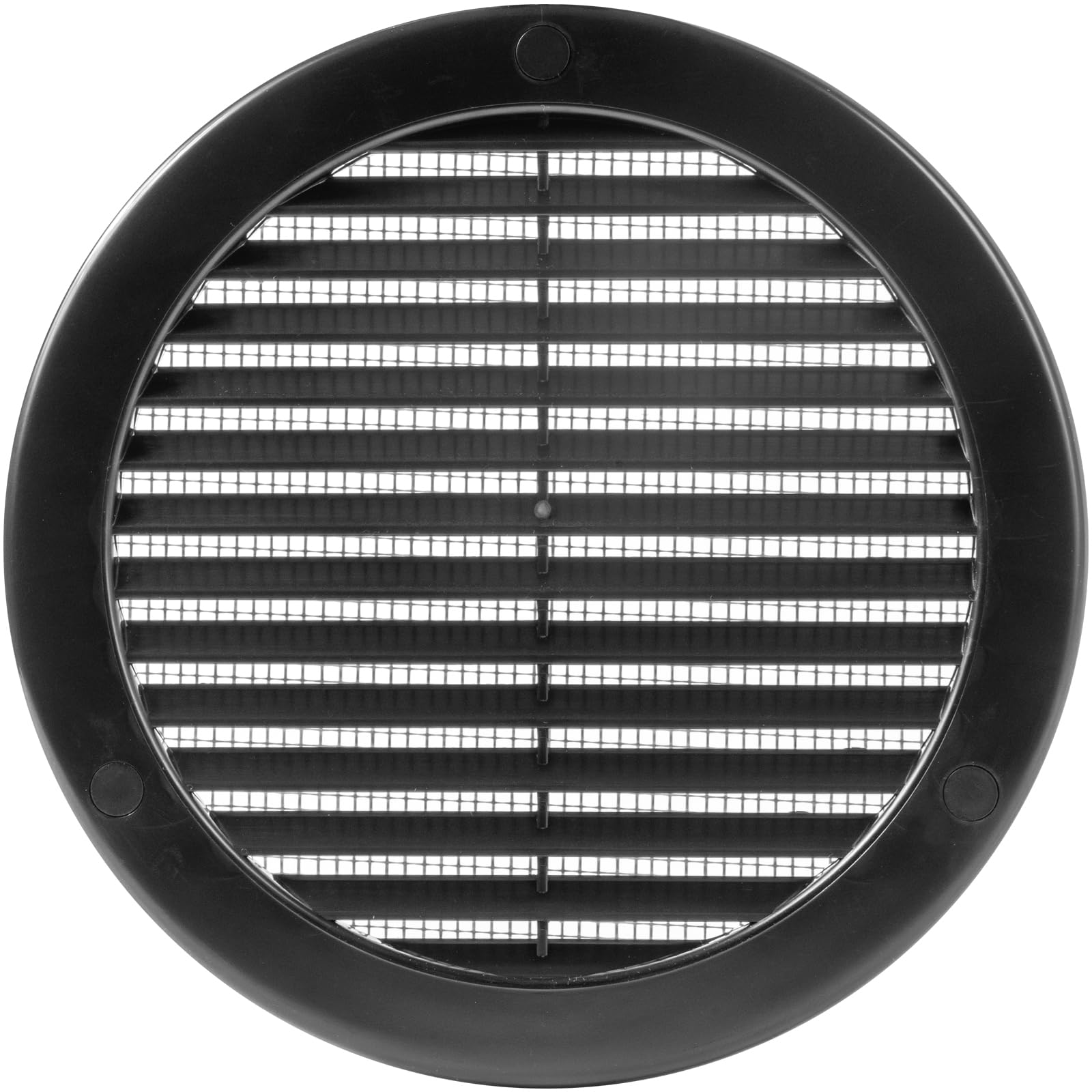 ECOPRO VENT 150mm (6 Inch) Black Round Air Vent Cover - Plastic Air Vent Grille with Insect Mesh Screen - External Wall Ventilation Cover for HVAC Ducts, Ceiling or Wall Vents - Indoor Outdoor โ image 1