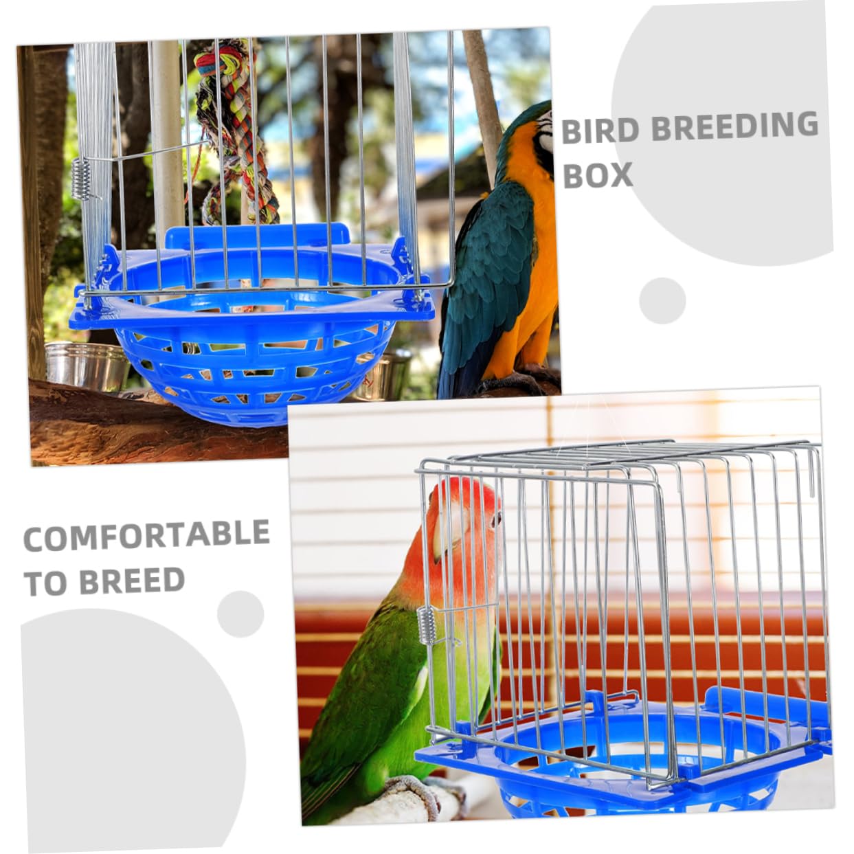 WOONEKY 4 Piezas Caja Nido de Cría para Pájaros Diseño Elegante y Cómodo para Periquitos y Aves Pequeñas de Limpiar y Mantener Hábitat Saludable para Cría
