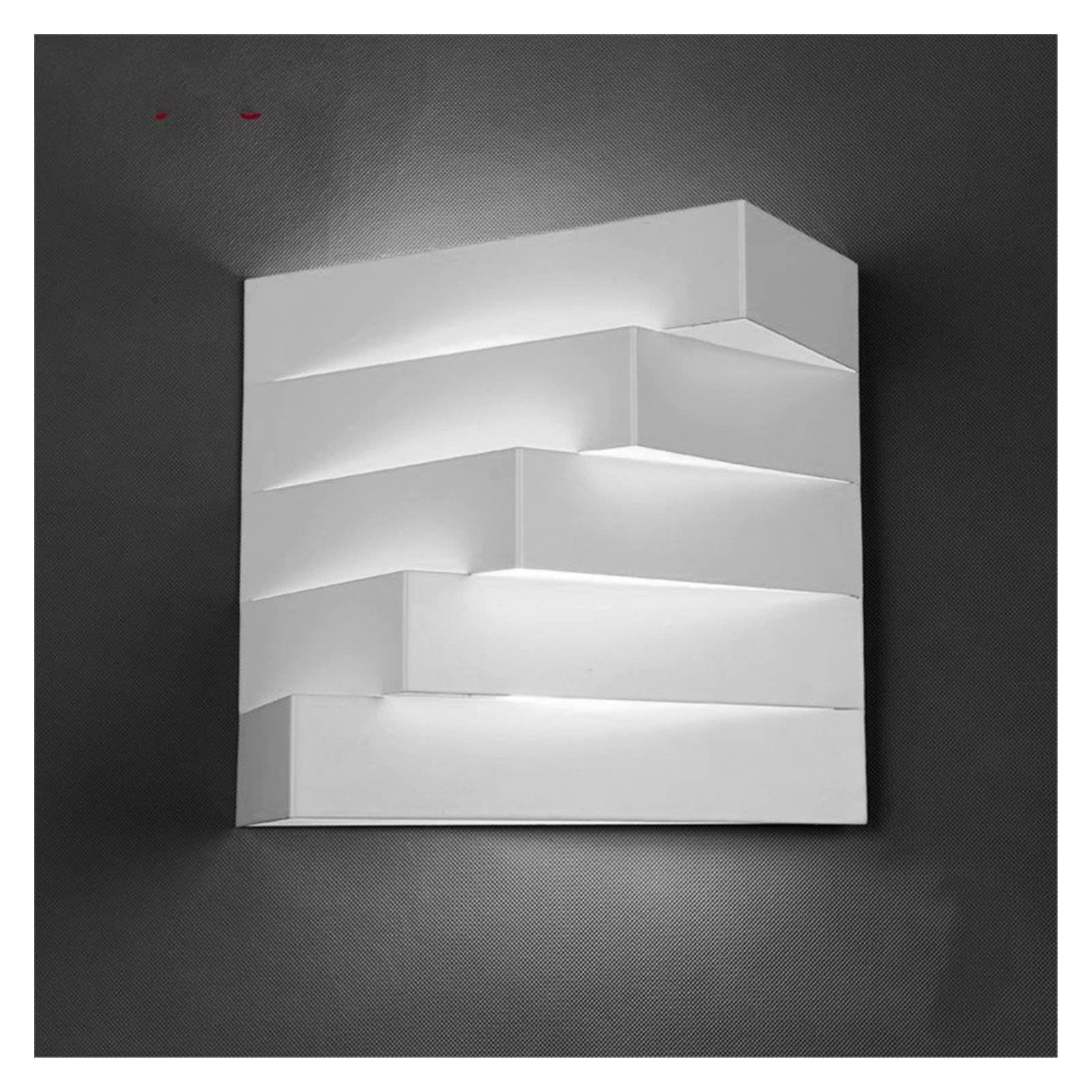 Simple LED Modern Wall Lamp Personality Rotating Space Stair Wall Lamp Showroom Living Room Bedside Bedroom Light Fixtures (Color : 24x27cm Big Size : Cool White) (19x21cm Small Cool White)